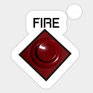 Fire! Arcade Button Shirt Sticker